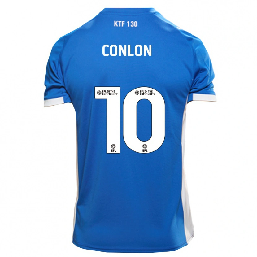 Danxen Män Tom Conlon #10 Blå Vit Hemmatröja Matchtröjor 2025/26 Tröjor T-Tröja