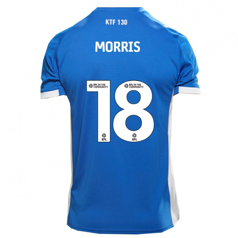 Danxen Män Kieron Morris #18 Blå Vit Hemmatröja Matchtröjor 2025/26 Tröjor T-Tröja