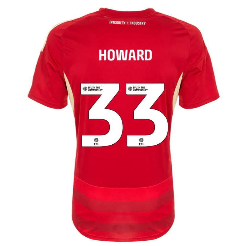 Danxen Män Mark Howard #33 Röd Vit Hemmatröja Matchtröjor 2025/26 Tröjor T-Tröja