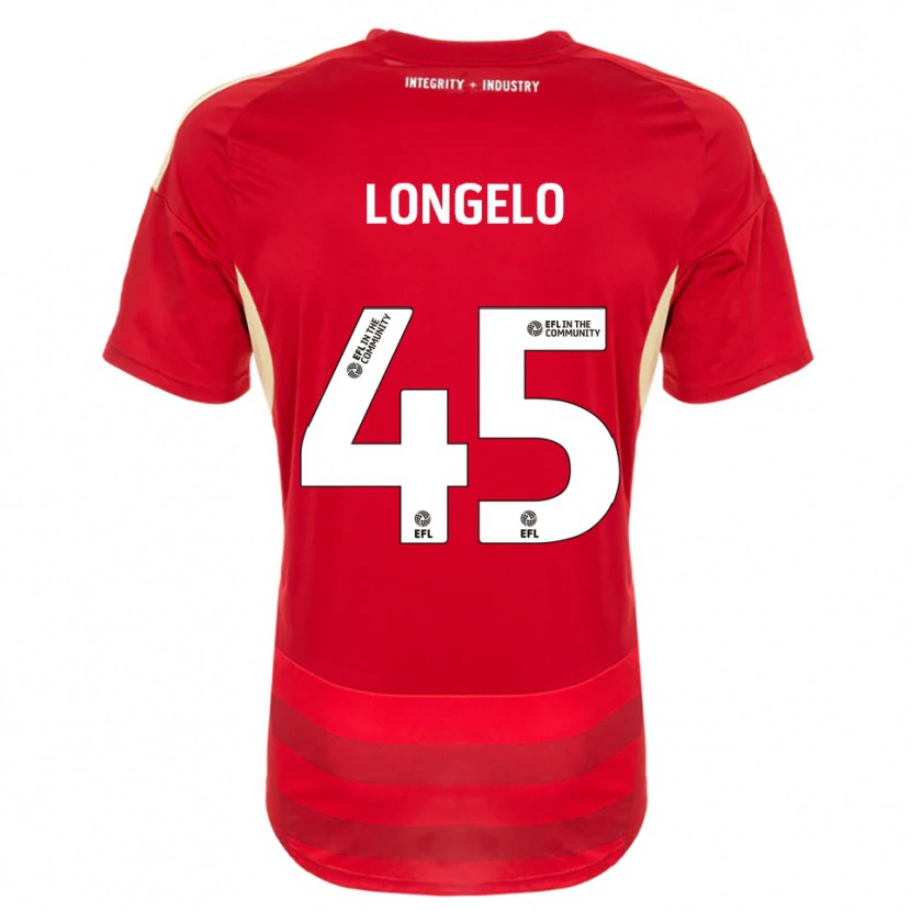 Danxen Män Rosaire Longelo #45 Röd Vit Hemmatröja Matchtröjor 2025/26 Tröjor T-Tröja