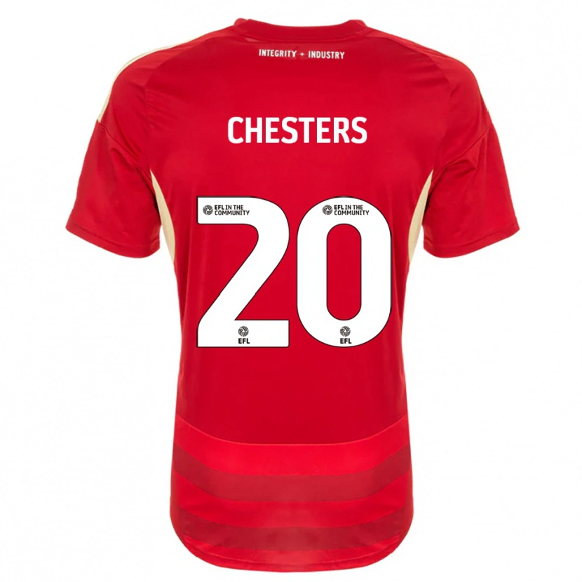 Danxen Män Dan Chesters #20 Röd Vit Hemmatröja Matchtröjor 2025/26 Tröjor T-Tröja