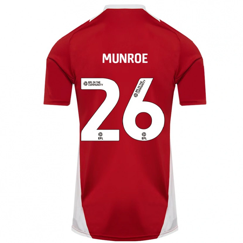 Danxen Män Finley Munroe #26 Röd Vit Guld Hemmatröja Matchtröjor 2025/26 Tröjor T-Tröja