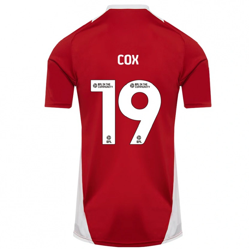 Danxen Män Hannah Cox #19 Röd Vit Guld Hemmatröja Matchtröjor 2025/26 Tröjor T-Tröja
