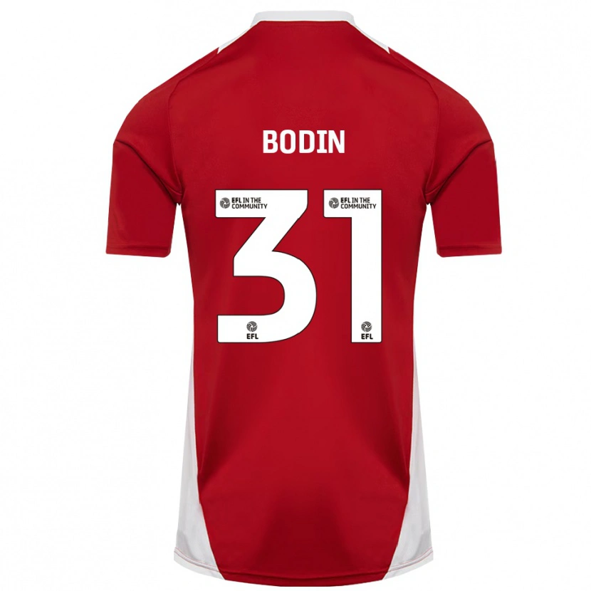 Danxen Män Billy Bodin #31 Röd Vit Guld Hemmatröja Matchtröjor 2025/26 Tröjor T-Tröja