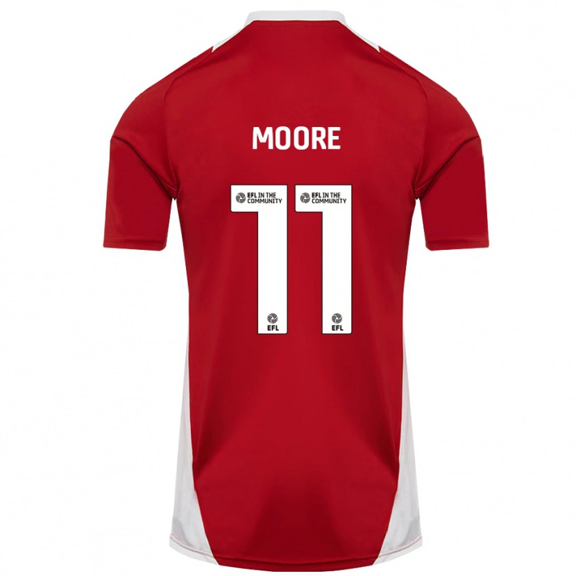 Danxen Män Thomas Moore #11 Röd Vit Guld Hemmatröja Matchtröjor 2025/26 Tröjor T-Tröja