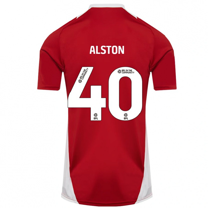 Danxen Män George Alston #40 Röd Vit Guld Hemmatröja Matchtröjor 2025/26 Tröjor T-Tröja