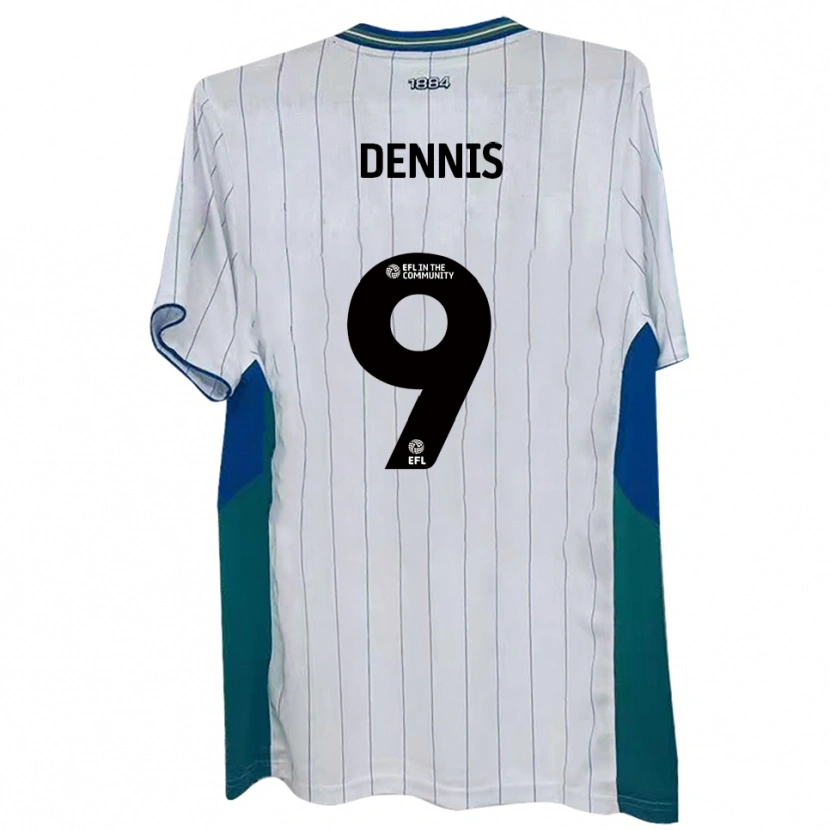 Danxen Män Kristian Dennis #9 Vit Grön Blå Hemmatröja Matchtröjor 2025/26 Tröjor T-Tröja