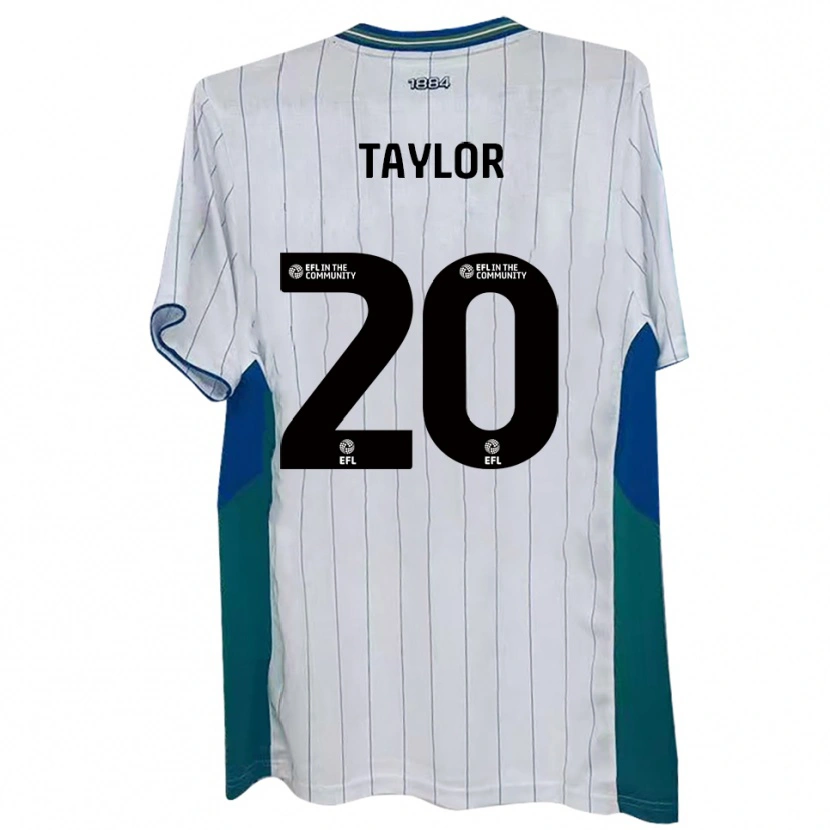 Danxen Män Sam Taylor #20 Vit Grön Blå Hemmatröja Matchtröjor 2025/26 Tröjor T-Tröja