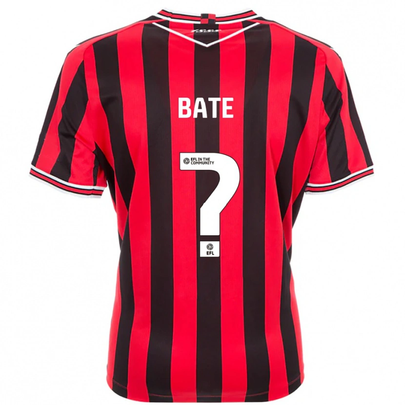 Danxen Män Rhiannon Bate #0 Röd Svart Hemmatröja Matchtröjor 2025/26 Tröjor T-Tröja