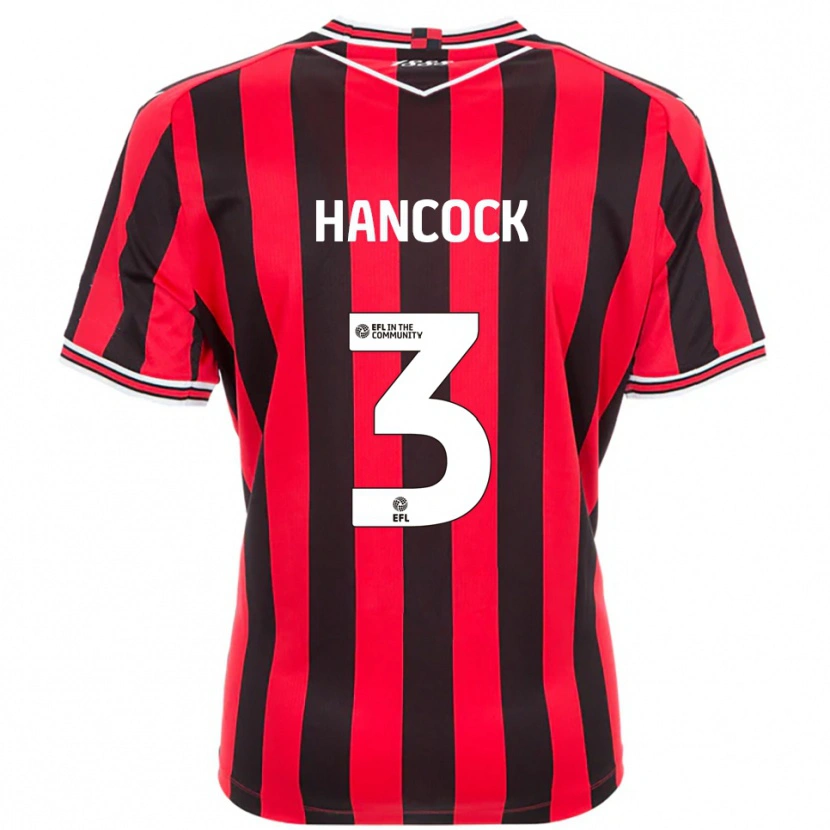Danxen Män Mason Hancock #3 Röd Svart Hemmatröja Matchtröjor 2025/26 Tröjor T-Tröja