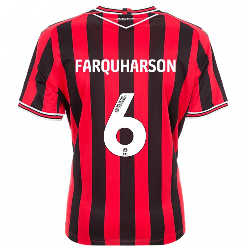 Danxen Män Priestley Farquharson #6 Röd Svart Hemmatröja Matchtröjor 2025/26 Tröjor T-Tröja