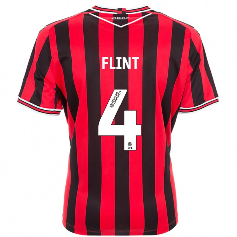 Danxen Män Aden Flint #4 Röd Svart Hemmatröja Matchtröjor 2025/26 Tröjor T-Tröja