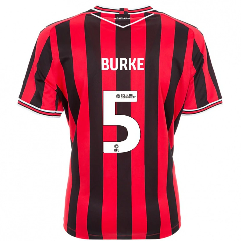 Danxen Män Harrison Burke #5 Röd Svart Hemmatröja Matchtröjor 2025/26 Tröjor T-Tröja
