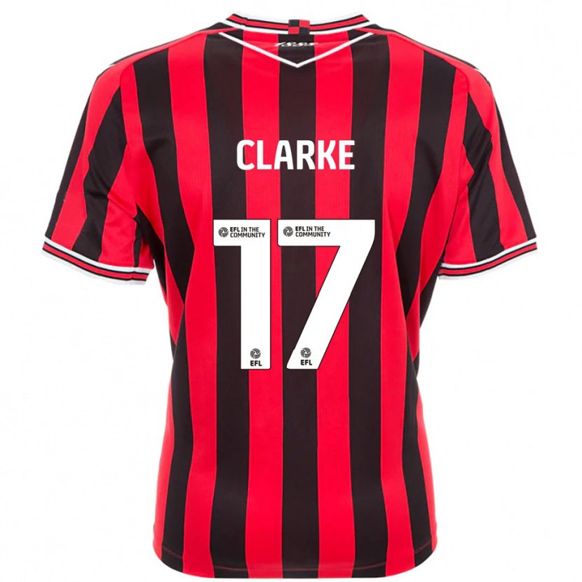 Danxen Män Courtney Clarke #17 Röd Svart Hemmatröja Matchtröjor 2025/26 Tröjor T-Tröja