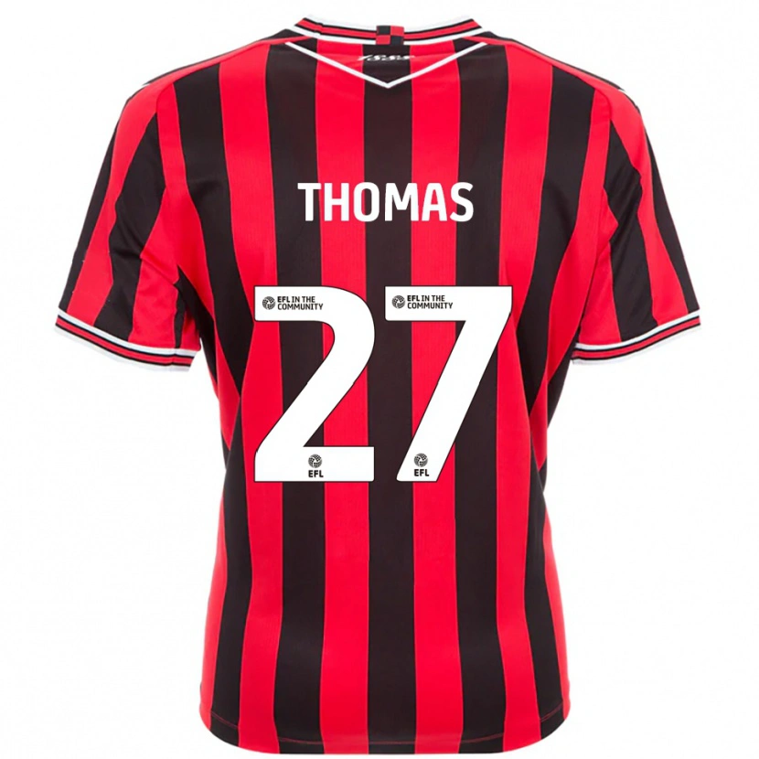 Danxen Män Dylan Thomas #27 Röd Svart Hemmatröja Matchtröjor 2025/26 Tröjor T-Tröja