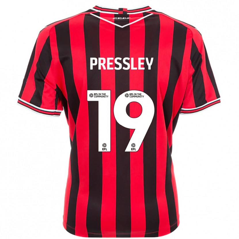 Danxen Män Aaron Pressley #19 Röd Svart Hemmatröja Matchtröjor 2025/26 Tröjor T-Tröja