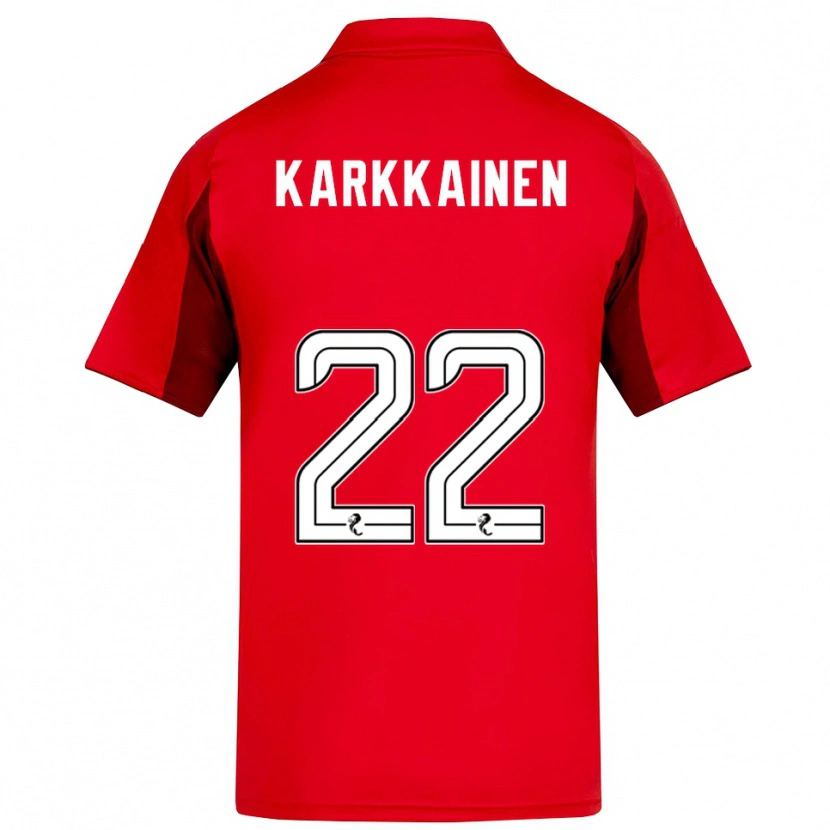 Danxen Män Elena Kärkkäinen #22 Röd Vinröd Hemmatröja Matchtröjor 2025/26 Tröjor T-Tröja