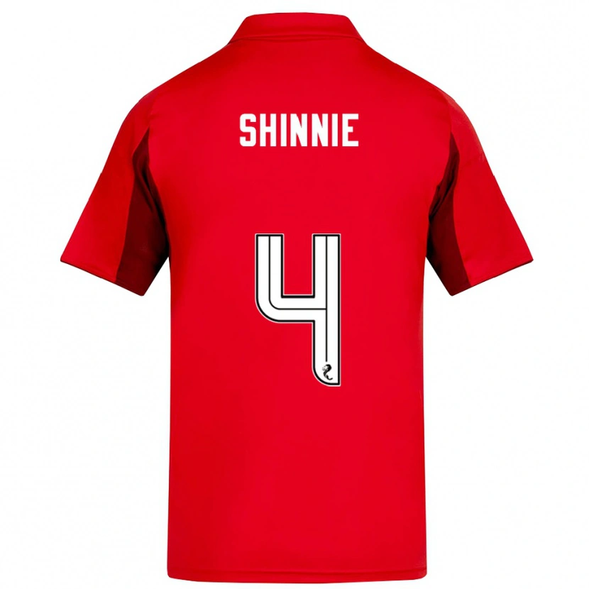 Danxen Män Graeme Shinnie #4 Röd Vinröd Hemmatröja Matchtröjor 2025/26 Tröjor T-Tröja