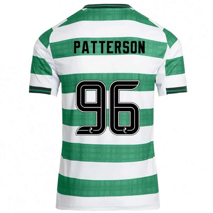 Danxen Män Cameron Patterson #96 Grön Vit Hemmatröja Matchtröjor 2025/26 Tröjor T-Tröja