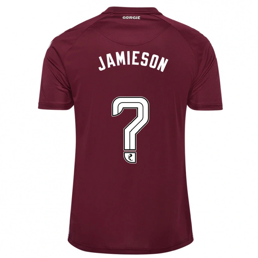 Danxen Män Finlay Jamieson #0 Vinröd Vit Hemmatröja Matchtröjor 2025/26 Tröjor T-Tröja
