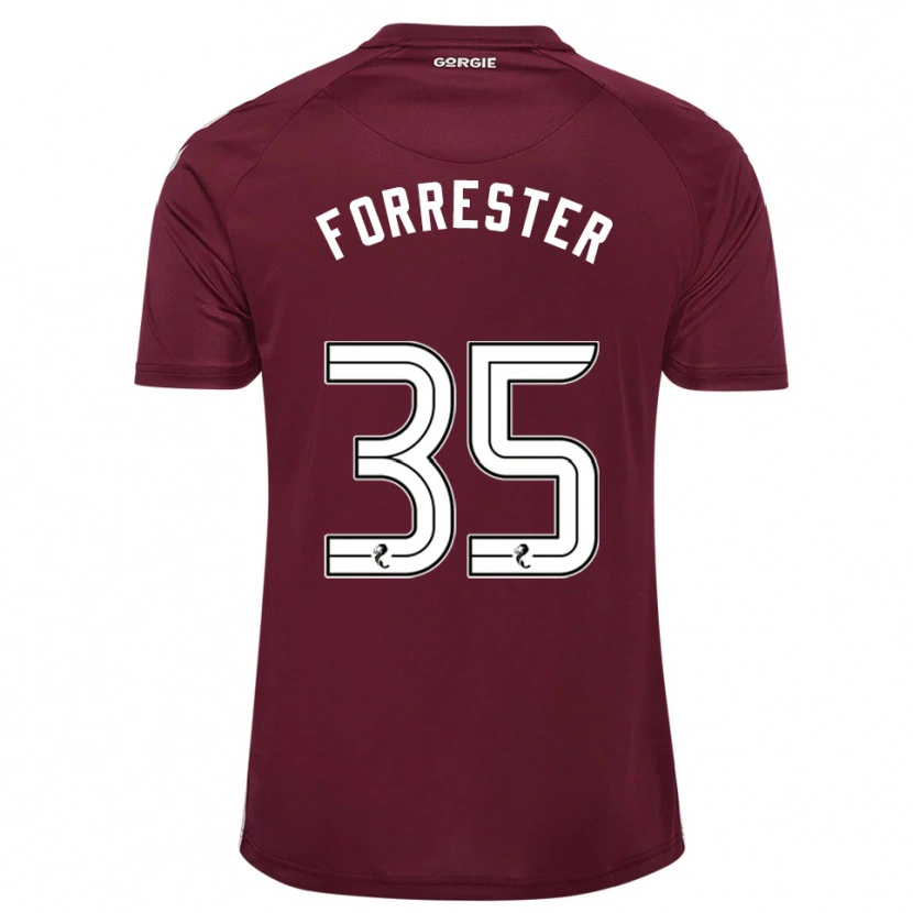 Danxen Män Adam Forrester #35 Vinröd Vit Hemmatröja Matchtröjor 2025/26 Tröjor T-Tröja