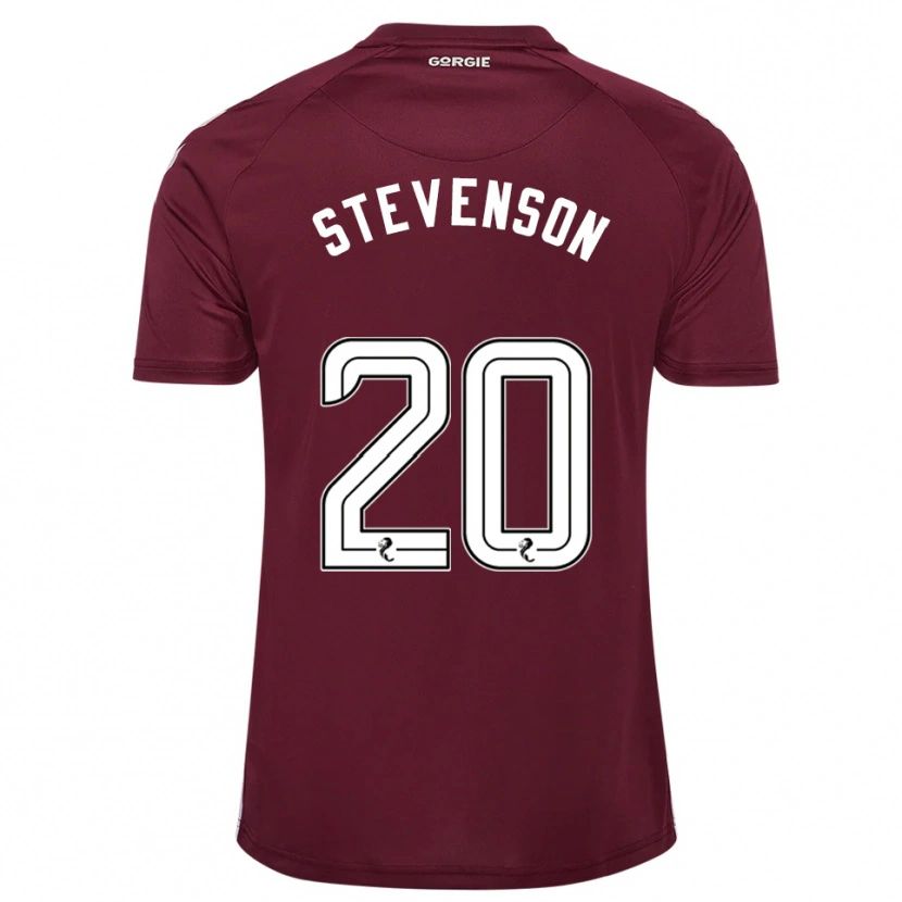 Danxen Män Gus Stevenson #20 Vinröd Vit Hemmatröja Matchtröjor 2025/26 Tröjor T-Tröja