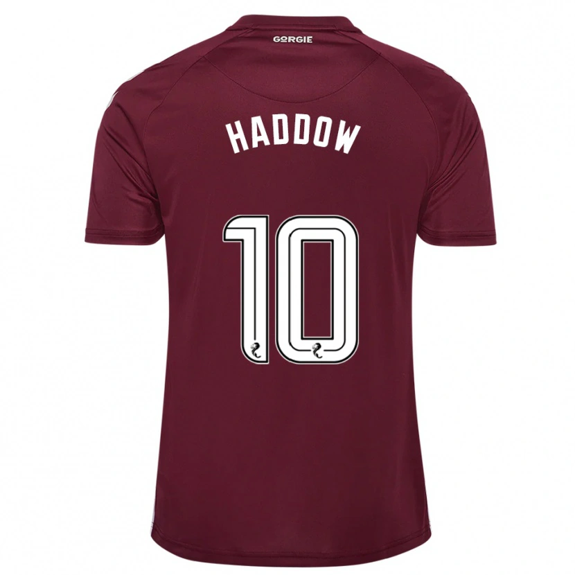 Danxen Män Aiden Haddow #10 Vinröd Vit Hemmatröja Matchtröjor 2025/26 Tröjor T-Tröja