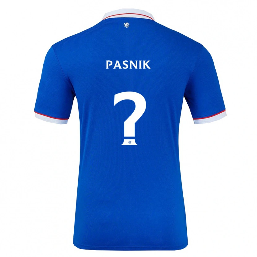 Danxen Män Tyler Pasnik #0 Blå Vit Hemmatröja Matchtröjor 2025/26 Tröjor T-Tröja