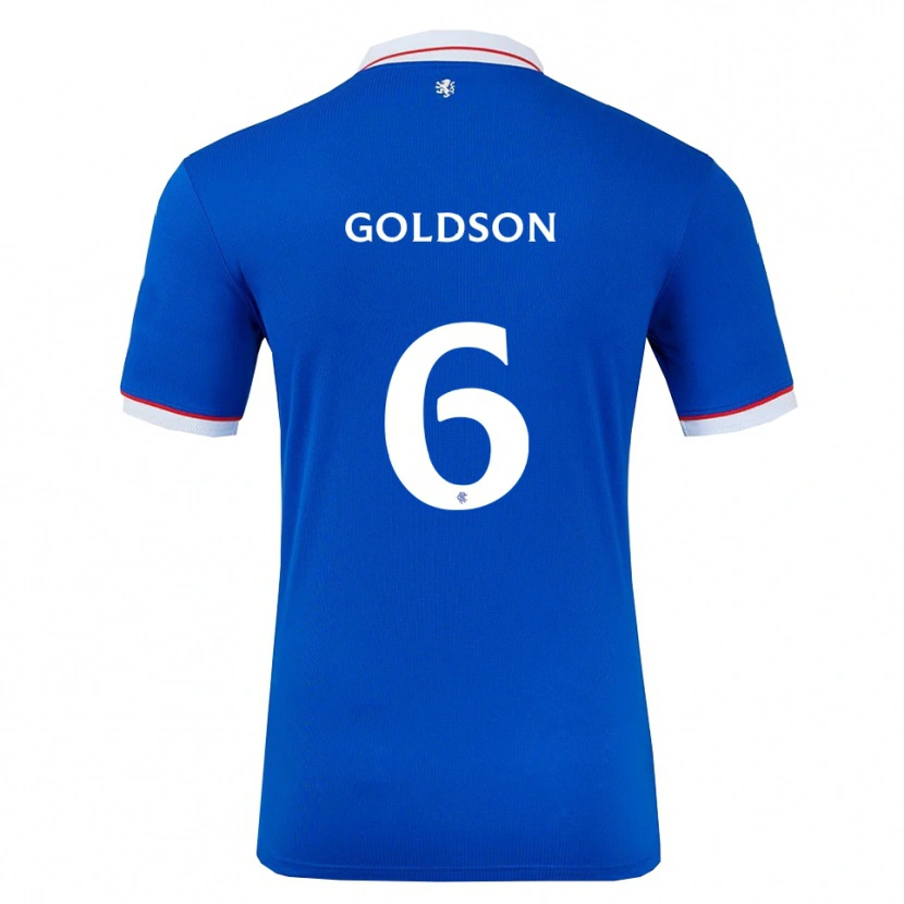 Danxen Män Connor Goldson #6 Blå Vit Hemmatröja Matchtröjor 2025/26 Tröjor T-Tröja