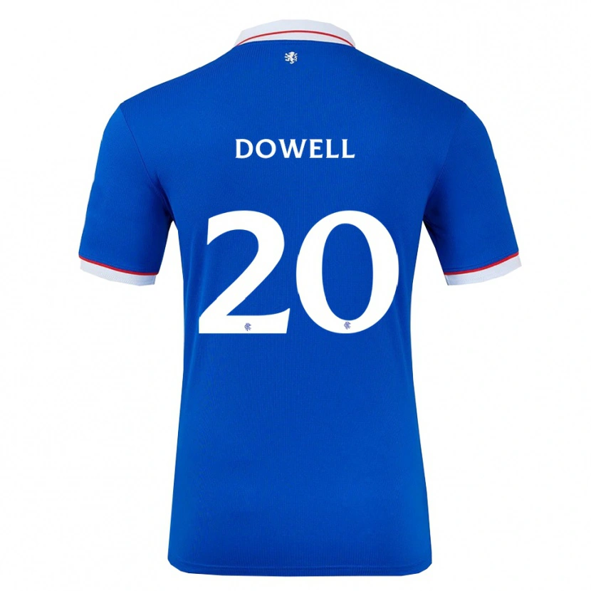 Danxen Män Kieran Dowell #20 Blå Vit Hemmatröja Matchtröjor 2025/26 Tröjor T-Tröja
