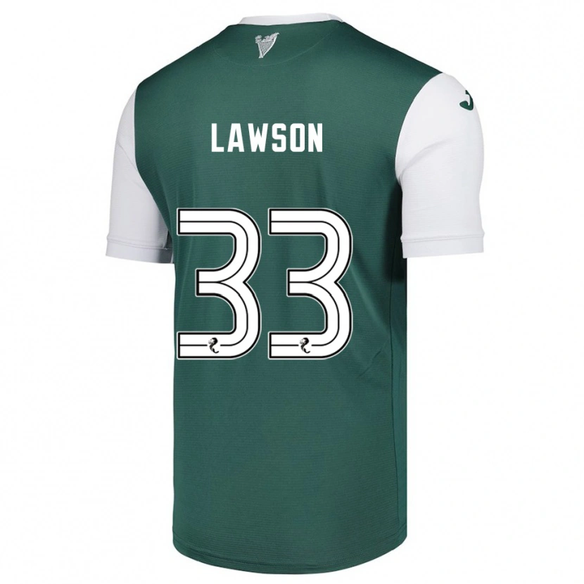 Danxen Män Poppy Lawson #33 Grön Vit Hemmatröja Matchtröjor 2025/26 Tröjor T-Tröja