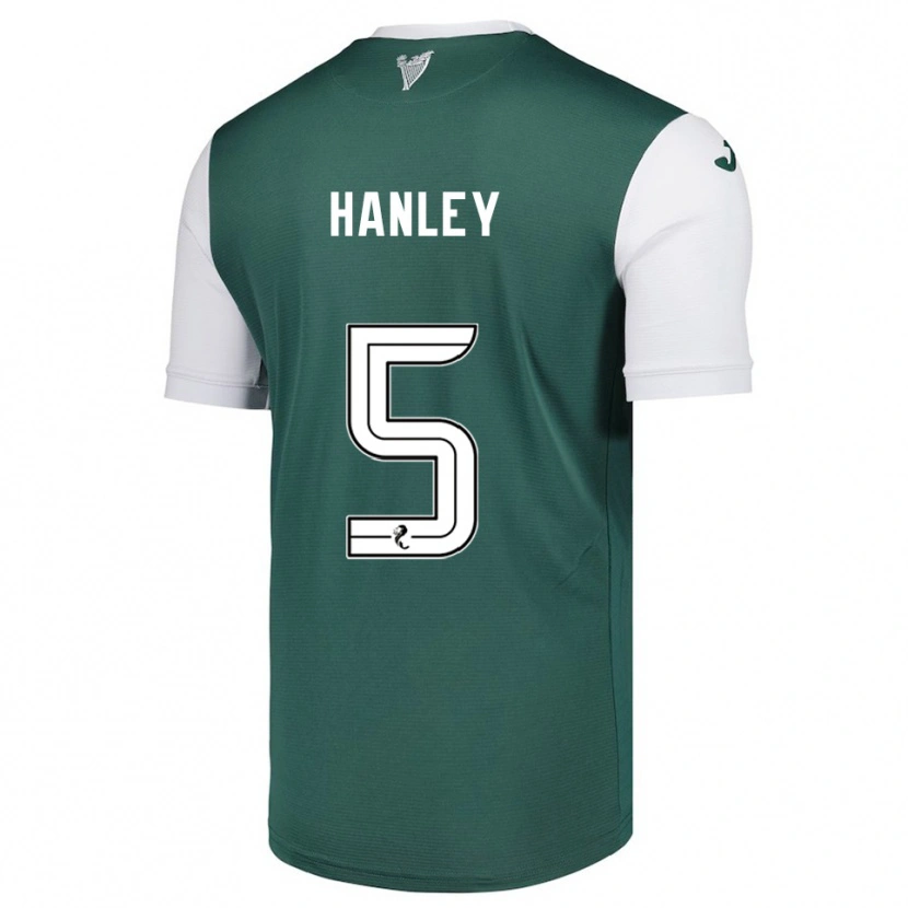 Danxen Män Grant Hanley #5 Grön Vit Hemmatröja Matchtröjor 2025/26 Tröjor T-Tröja