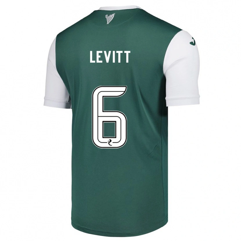 Danxen Män Dylan Levitt #6 Grön Vit Hemmatröja Matchtröjor 2025/26 Tröjor T-Tröja
