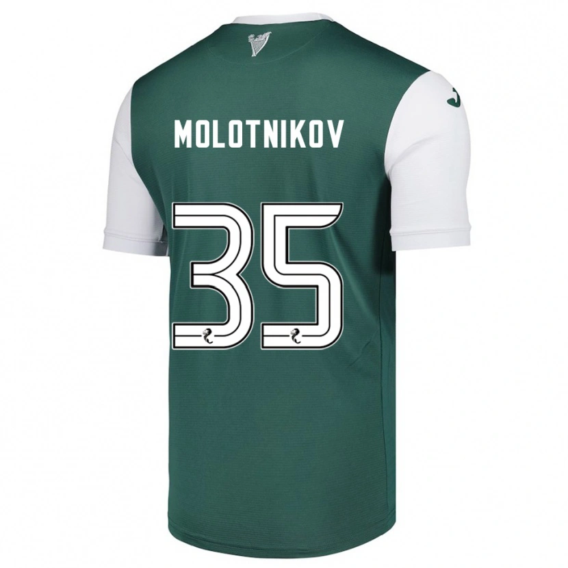 Danxen Män Rudi Molotnikov #35 Grön Vit Hemmatröja Matchtröjor 2025/26 Tröjor T-Tröja