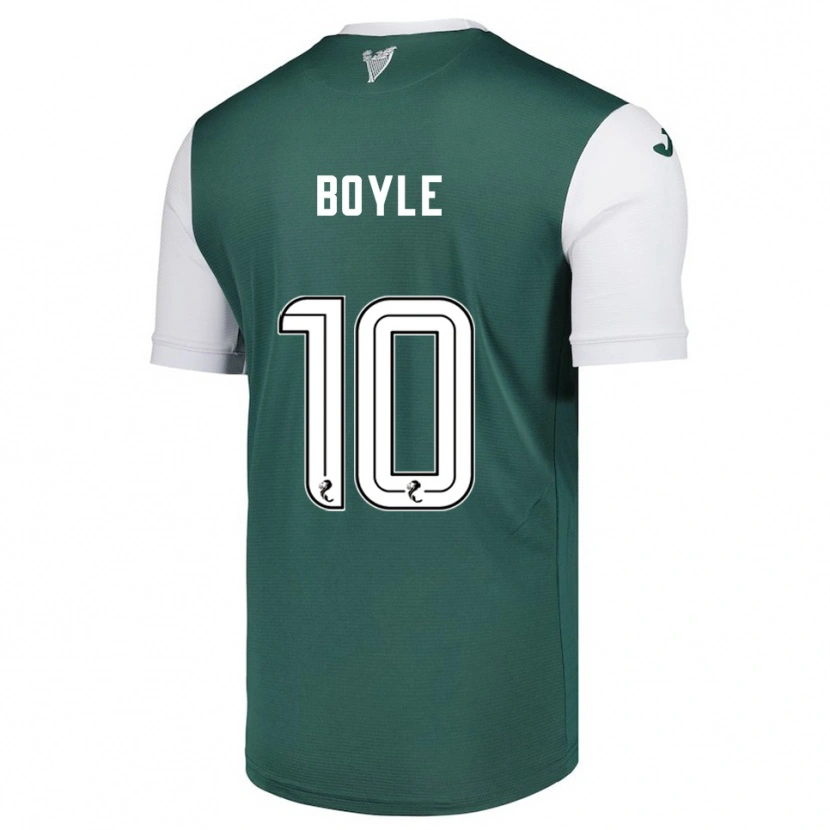 Danxen Män Martin Boyle #10 Grön Vit Hemmatröja Matchtröjor 2025/26 Tröjor T-Tröja