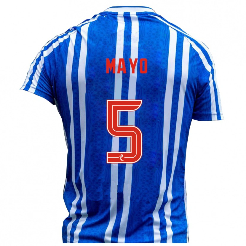 Danxen Män Lewis Mayo #5 Blå Vit Hemmatröja Matchtröjor 2025/26 Tröjor T-Tröja
