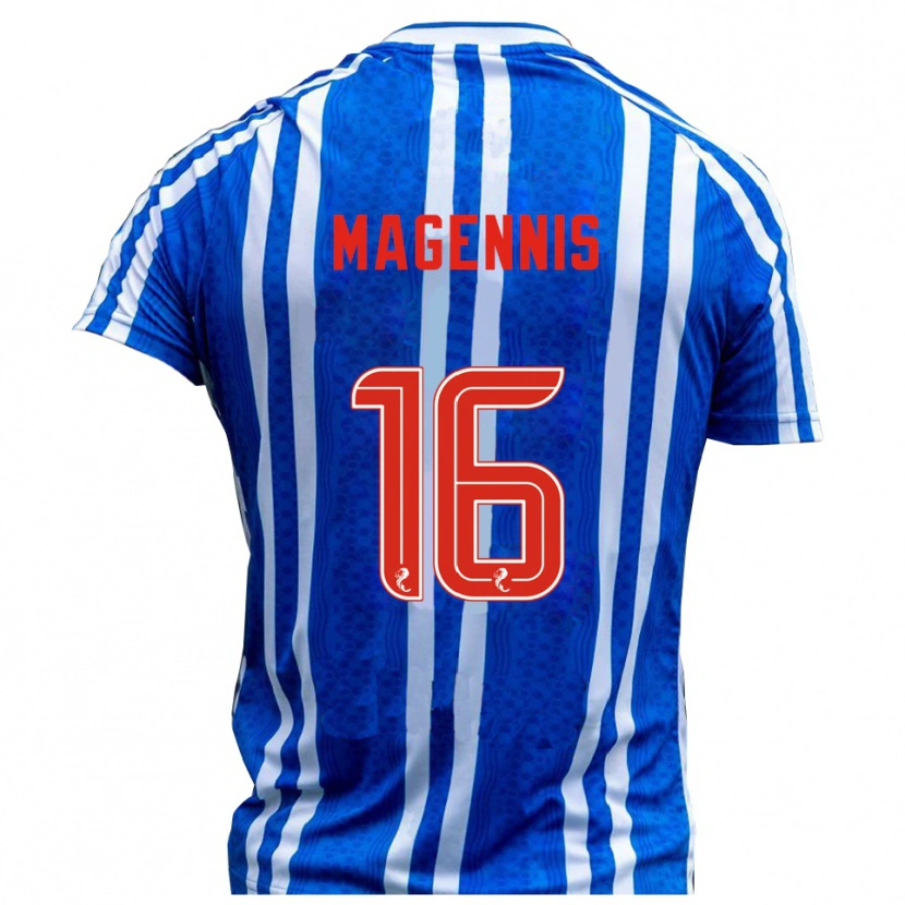 Danxen Män Kyle Magennis #16 Blå Vit Hemmatröja Matchtröjor 2025/26 Tröjor T-Tröja