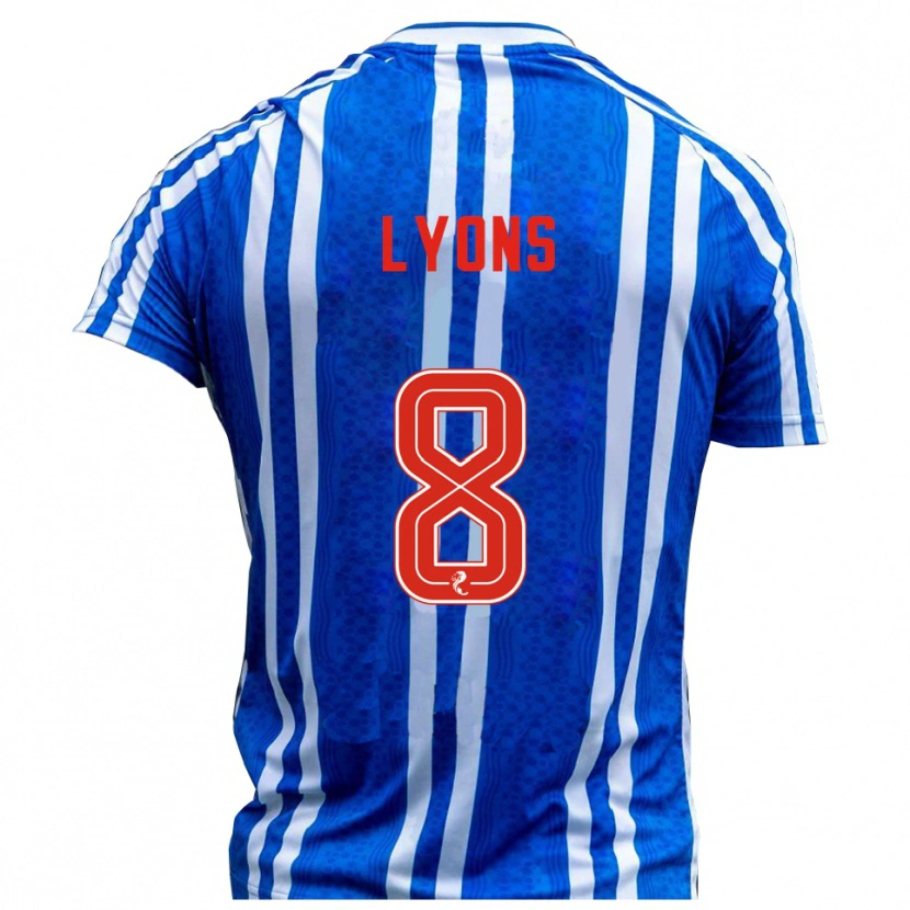 Danxen Män Brad Lyons #8 Blå Vit Hemmatröja Matchtröjor 2025/26 Tröjor T-Tröja