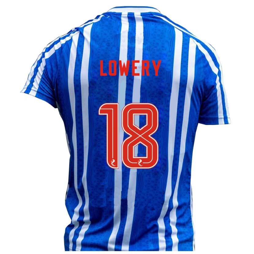 Danxen Män Tom Lowery #18 Blå Vit Hemmatröja Matchtröjor 2025/26 Tröjor T-Tröja