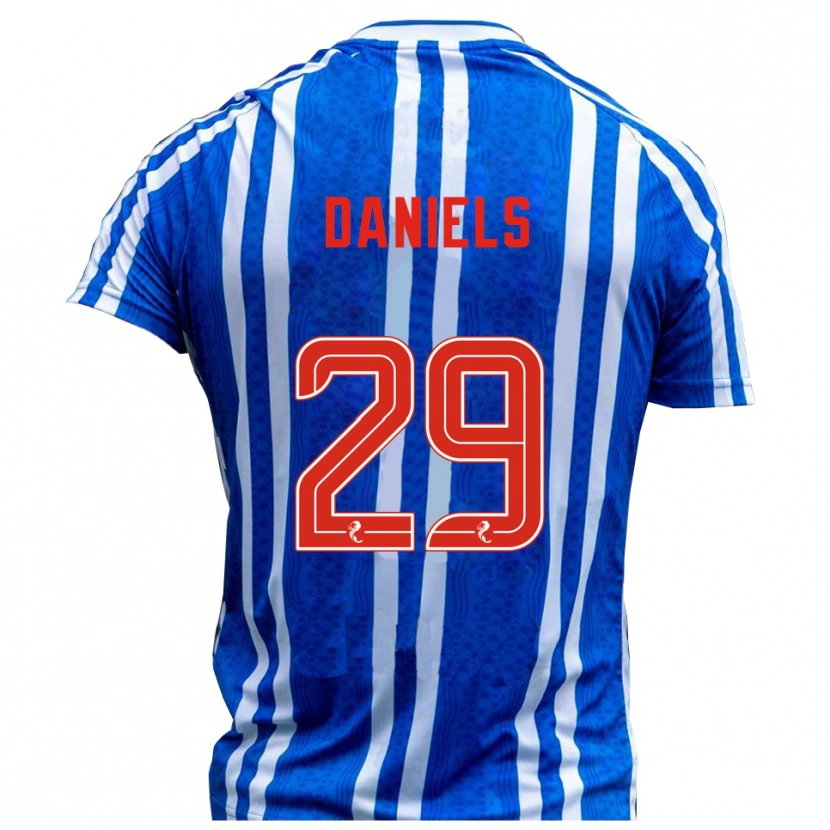 Danxen Män Djenairo Daniels #29 Blå Vit Hemmatröja Matchtröjor 2025/26 Tröjor T-Tröja