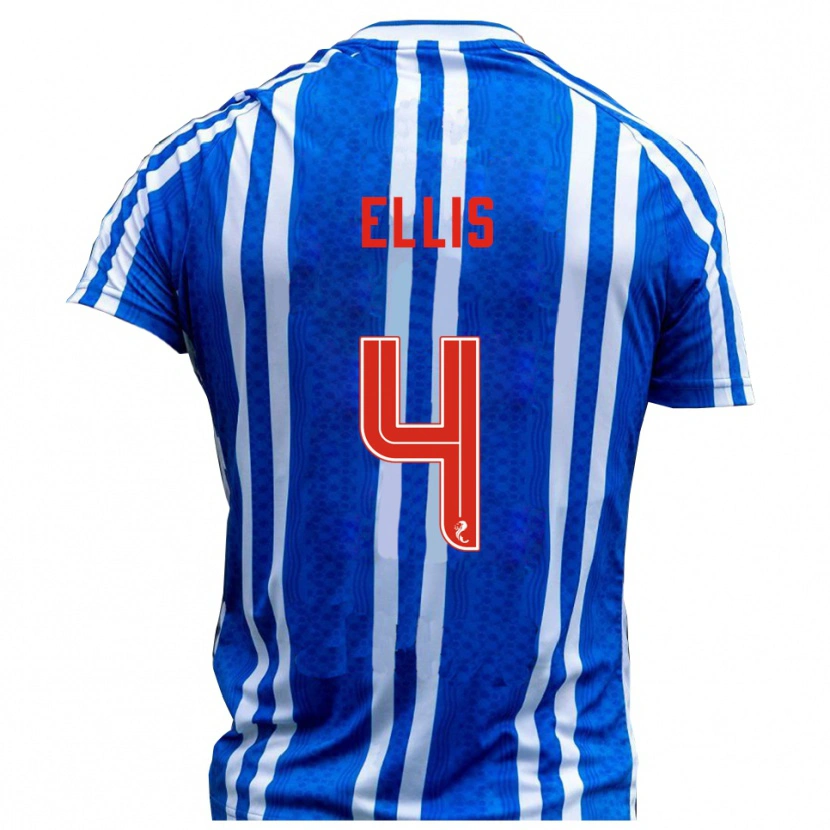 Danxen Män Ruari Ellis #4 Blå Vit Hemmatröja Matchtröjor 2025/26 Tröjor T-Tröja
