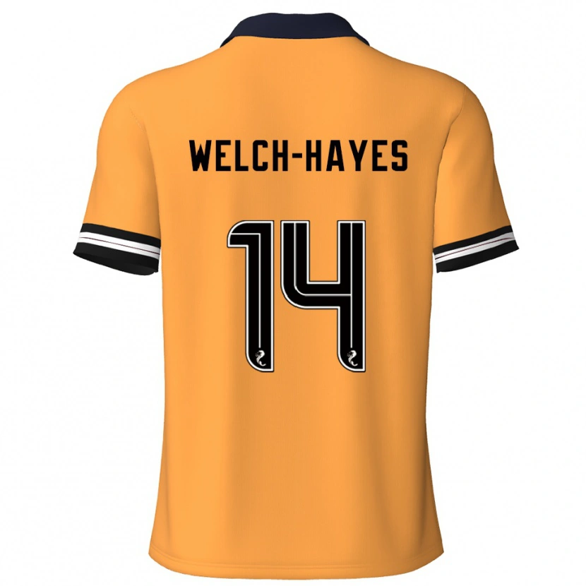 Danxen Män Miles Welch-Hayes #14 Gul Svart Hemmatröja Matchtröjor 2025/26 Tröjor T-Tröja