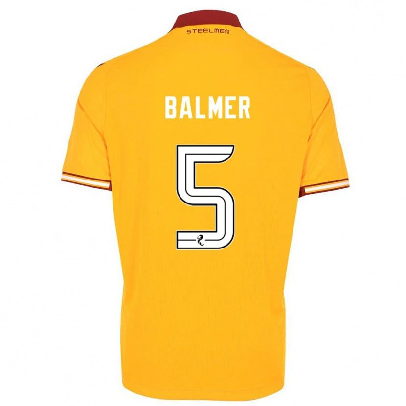Danxen Män Kofi Balmer #5 Gul Vinröd Hemmatröja Matchtröjor 2025/26 Tröjor T-Tröja