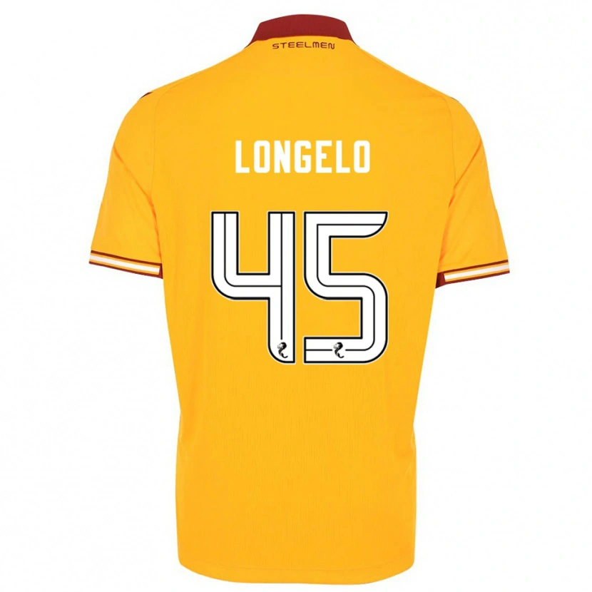 Danxen Män Emmanuel Longelo #45 Gul Vinröd Hemmatröja Matchtröjor 2025/26 Tröjor T-Tröja