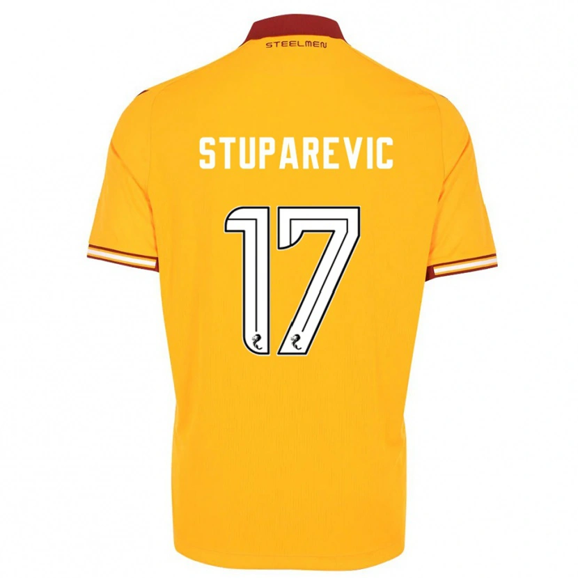 Danxen Män Filip Stuparevic #17 Gul Vinröd Hemmatröja Matchtröjor 2025/26 Tröjor T-Tröja