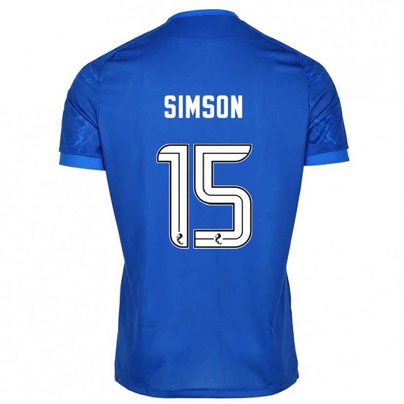 Danxen Män Steffi Simson #15 Blå Vit Hemmatröja Matchtröjor 2025/26 Tröjor T-Tröja