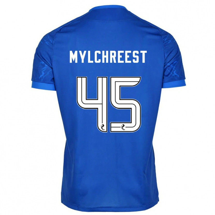 Danxen Män Jackson Mylchreest #45 Blå Vit Hemmatröja Matchtröjor 2025/26 Tröjor T-Tröja