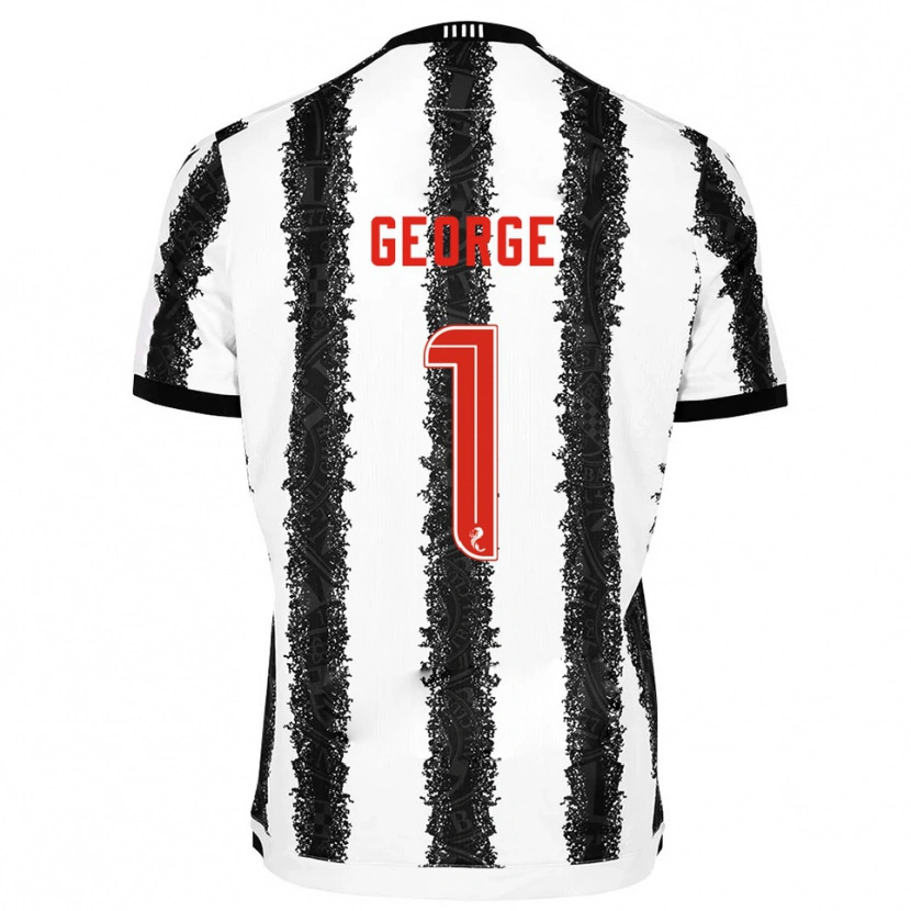 Danxen Män Shamal George #1 Vit Svart Hemmatröja Matchtröjor 2025/26 Tröjor T-Tröja