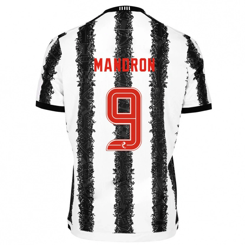 Danxen Män Mikael Mandron #9 Vit Svart Hemmatröja Matchtröjor 2025/26 Tröjor T-Tröja