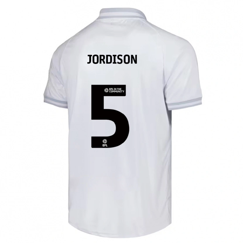 Danxen Män Ben Jordison #5 Vit Grå Svart Bortatröja Matchtröjor 2025/26 Tröjor T-Tröja